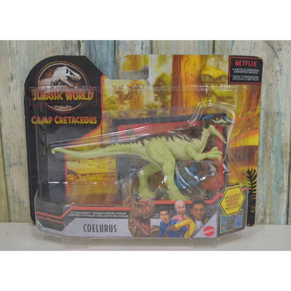 Jurassic World Coelurus Camp Cretaceous Attack Pack Dinosaur Figure Mattel
